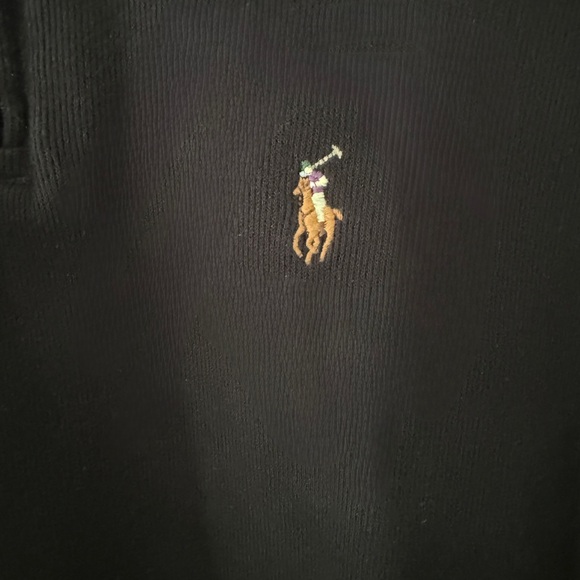 Polo Ralph Lauren Black Quarter Zip Pullover Sweater Size S - Picture 7 of 15